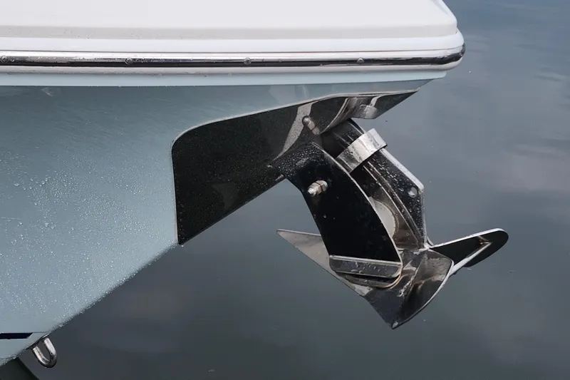 Slide: The Image of Close-up of a 2017 Sailfish 275 DC boat anchor in water. - 26