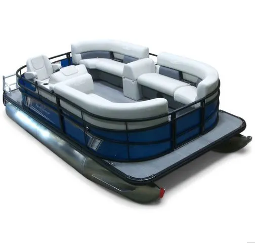 Slide: The Image of SunChaser Vista 16 LR 2026 pontoon boat with luxurious seating. - 4