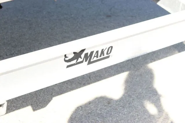 Slide: The Image of Close-up of Mako logo on a 2017 Mako 21 LTS. - 19
