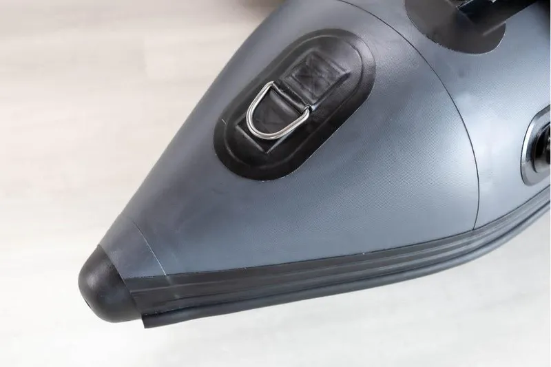 Slide: The Image of Close-up of the Stryker LX 360 inflatable boat's bow, 2026 model. - 10