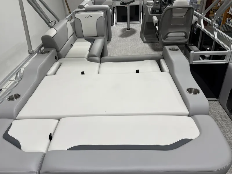 Slide: The Image of Interior of 2026 Avalon VNT VRB21T with gray and white seating. - 20