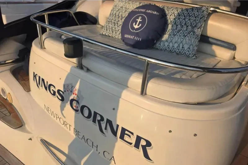 Slide: The Image of 2001 Sunseeker Camargue 44 yacht with cushioned seating, Newport Beach, CA. - 8