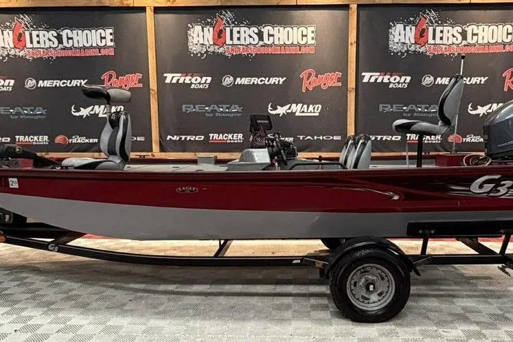 The Image of 2015 G3 Eagle 176 fishing boat on trailer at Anglers Choice showroom. - 1