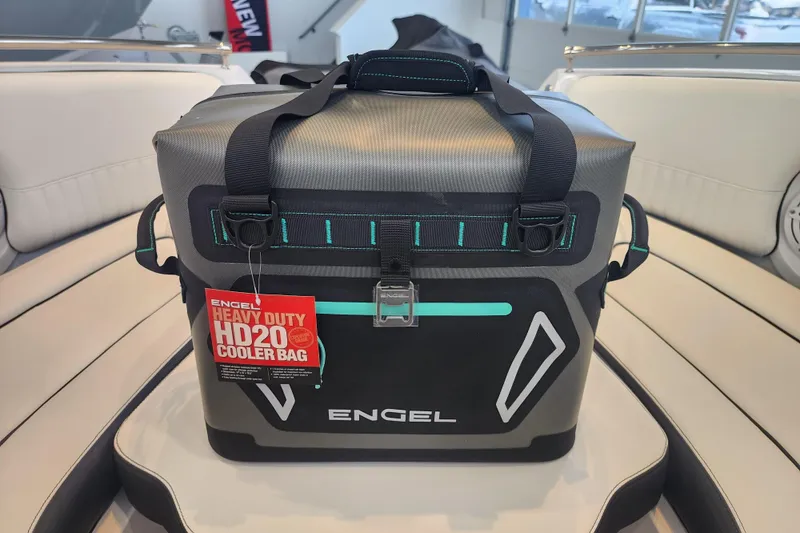 Slide: The Image of Engel HD20 cooler bag on 2026 Stingray 211 DC boat seat. - 39