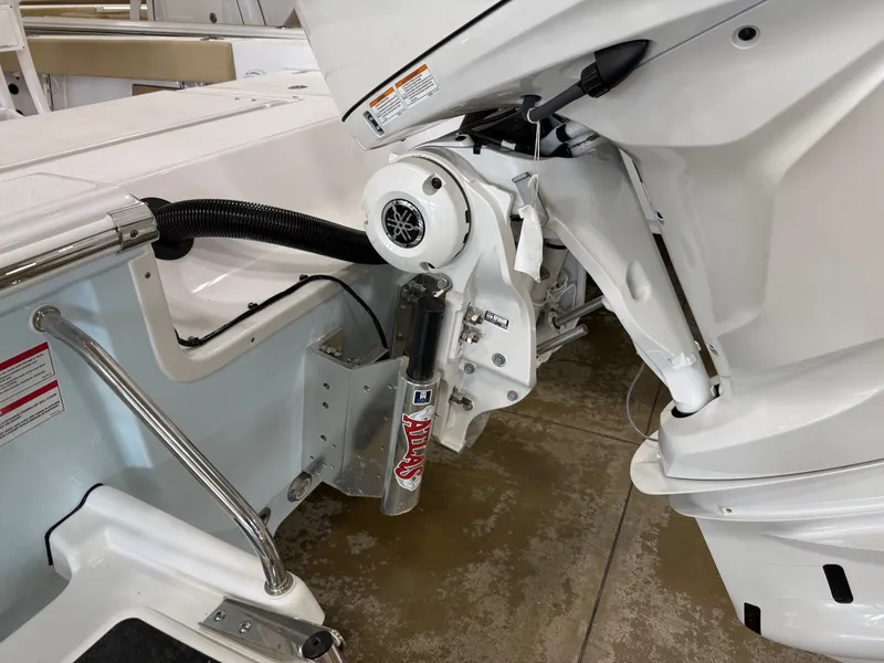Slide: The Image of 2026 Sportsman Masters 227 Bay Boat motor view. - 16