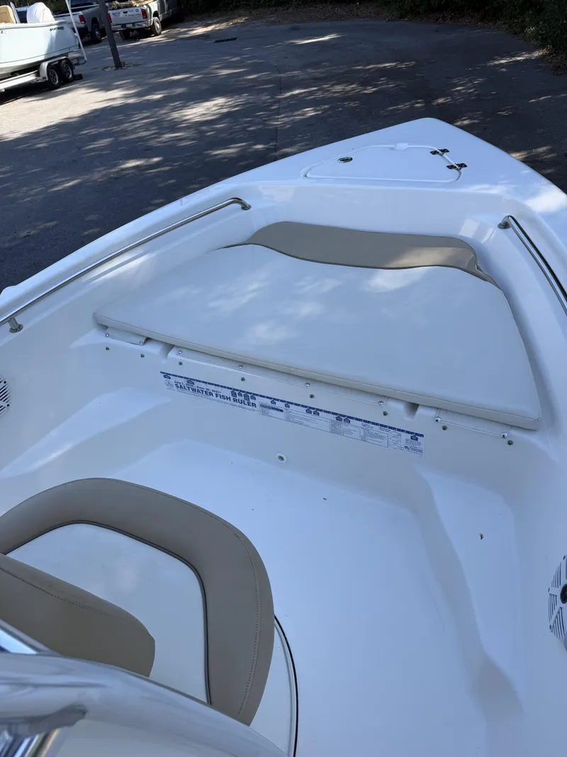 Slide: The Image of 2019 Key West 189 FS boat, front deck view. - 10