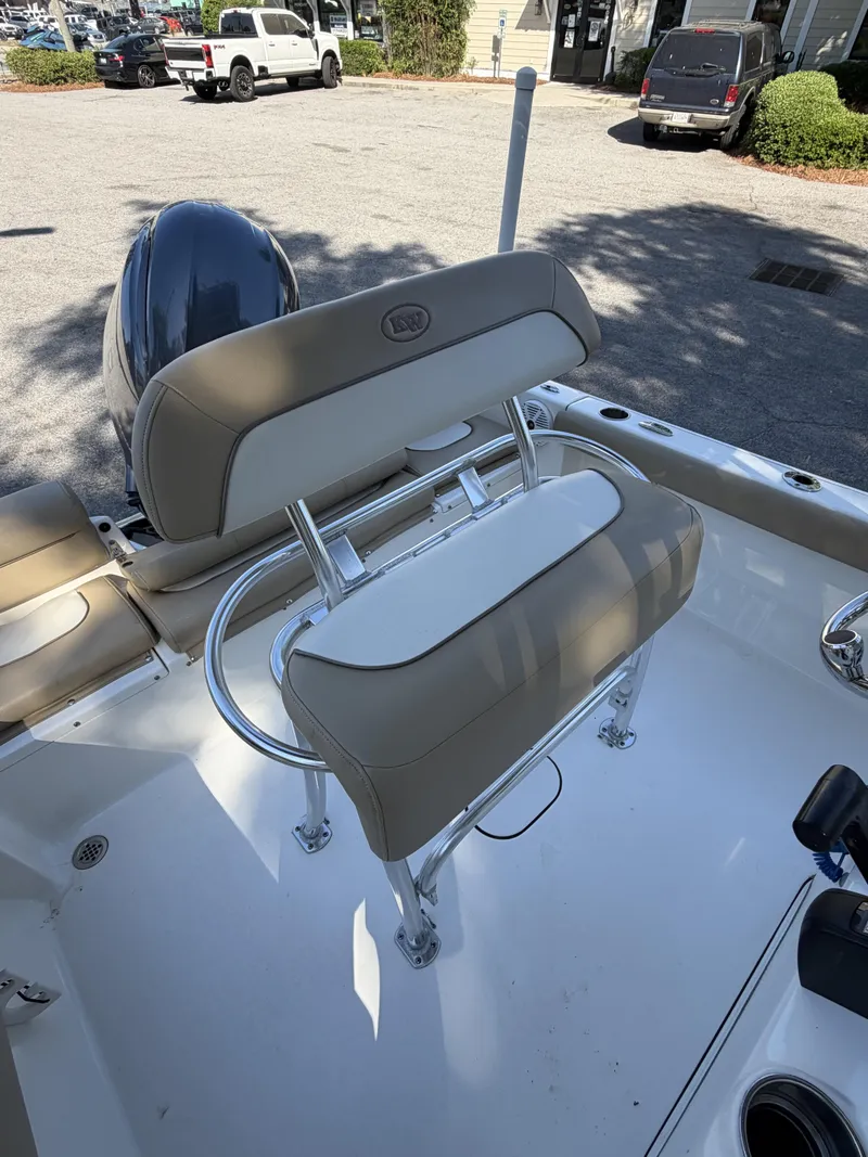 Slide: The Image of Interior view of a 2019 Key West 189 FS boat with seating. - 12