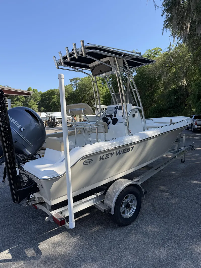 Slide: The Image of 2019 Key West 189 FS boat on trailer, side view. - 9