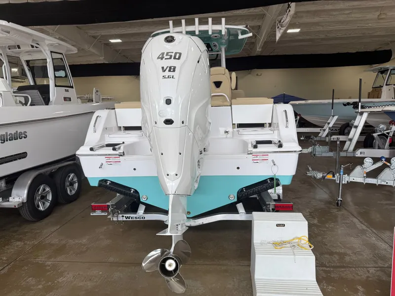 Slide: The Image of 2026 Sportsman Heritage 261 Center Console with 450 V8 engine. - 7