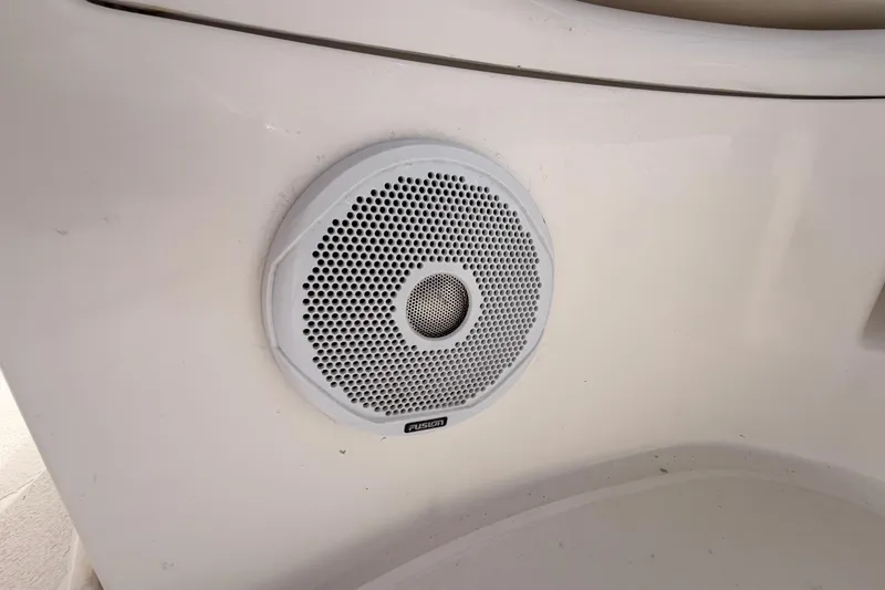 Slide: The Image of Speaker installed on a 1998 Hunter Legend 40.5 boat interior. - 27