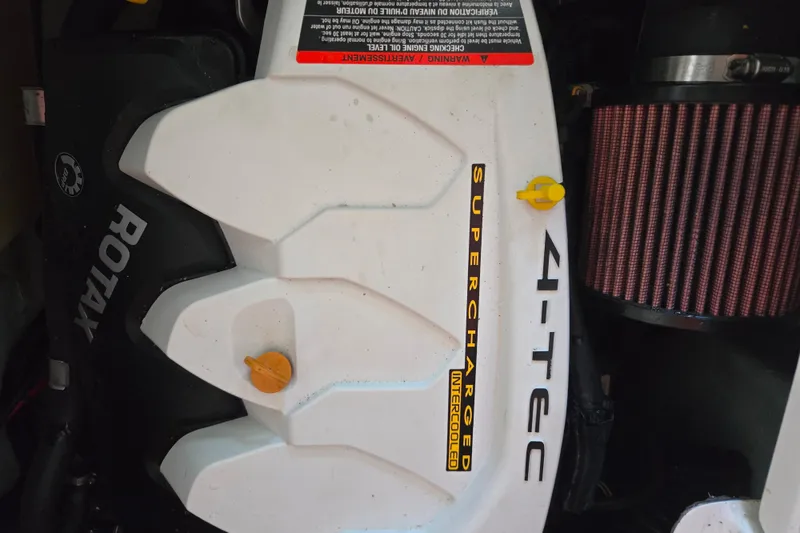 Slide: The Image of 2011 Sea-Doo 180 Challenger SE engine, featuring Rotax 4-TEC supercharged intercooler. - 7