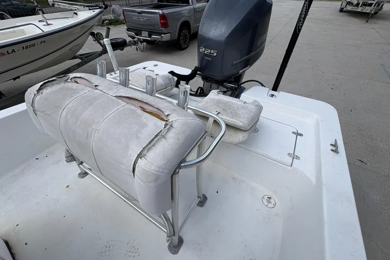 Slide: The Image of Damaged seating on a 2010 Blazer Bay 2020 boat with Yamaha 225 engine. - 13