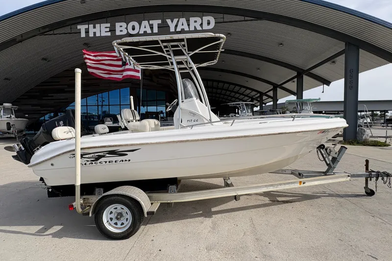 Slide: The Image of 2014 Glasstream 192 CC boat on trailer at The Boat Yard dealership. - 3