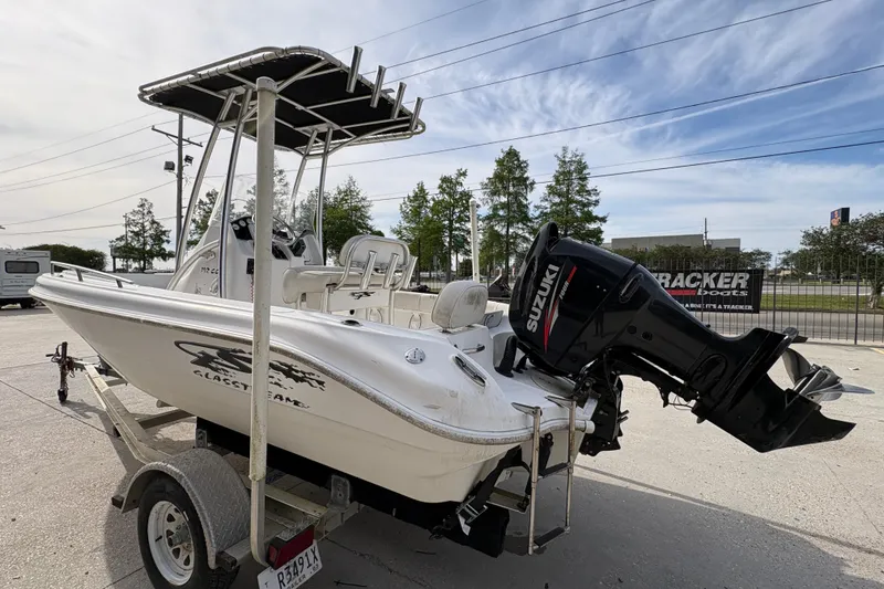 Slide: The Image of 2014 Glasstream 192 CC boat with Suzuki outboard motor on a trailer. - 6