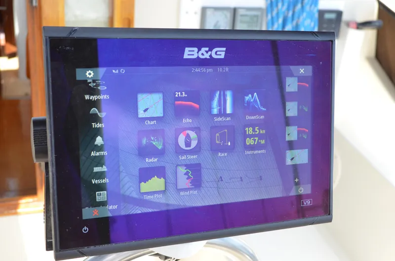 Slide: The Image of B&G marine navigation display on a 1980 Cooper 416 Pilothouse yacht. - 21