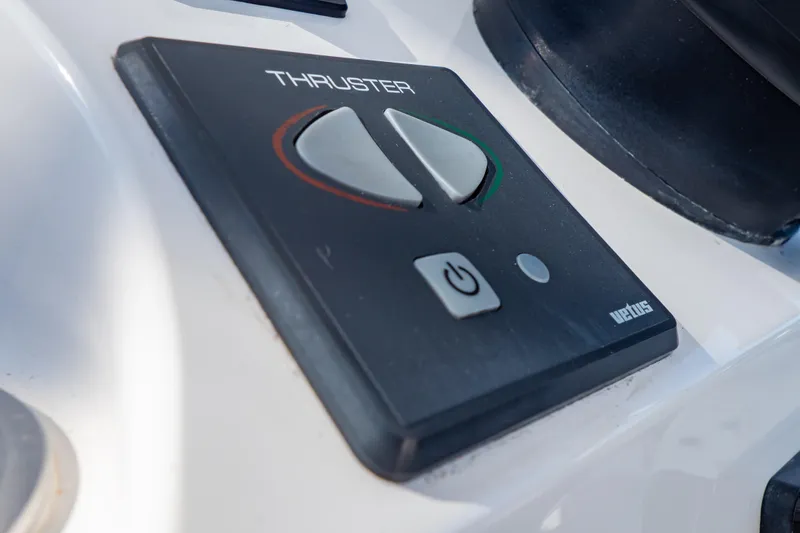 Slide: The Image of Thruster control panel on 2016 Intrepid 400 Cuddy boat. - 19