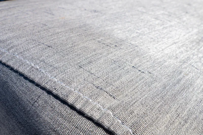 Slide: The Image of Close-up of gray fabric upholstery on a 2016 Intrepid 400 Cuddy boat. - 60