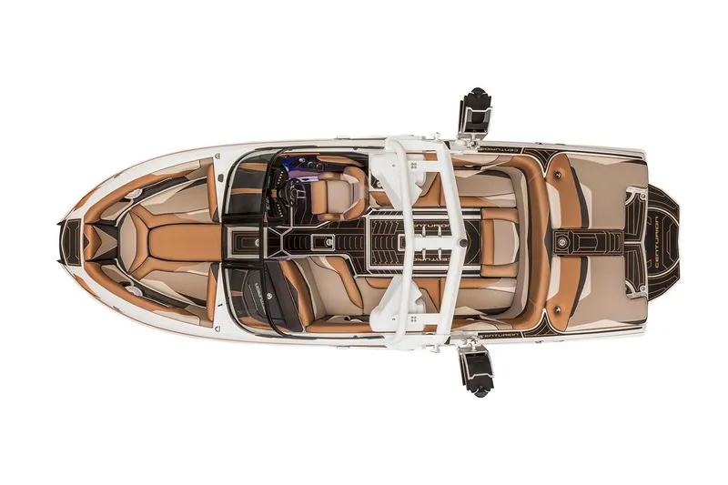 Slide: The Image of 2020 Centurion Ri237 boat on trailer, parked outdoors near a building. - 4