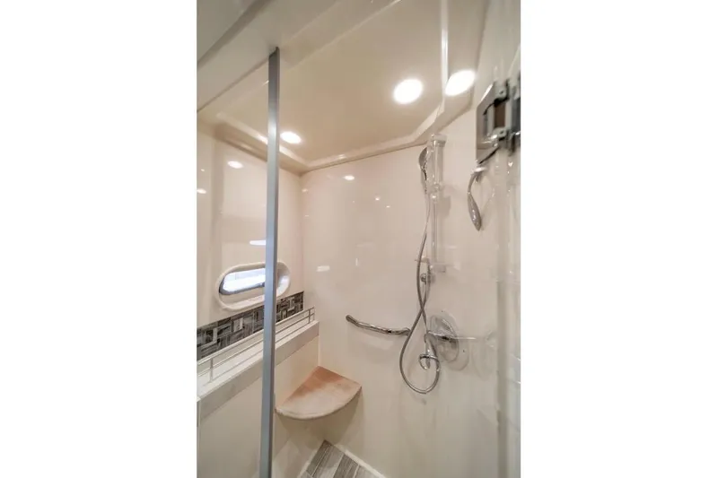 Slide: The Image of Luxurious bathroom in 2013 Sea Ray Sundancer 540 yacht with modern shower and sleek design. - 19