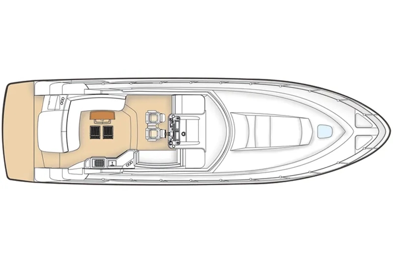 Slide: The Image of Manufacturer Provided Image: Top view layout of 2013 Sea Ray 540 Sundancer yacht. - 35