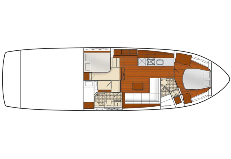 Slide: The Image of Manufacturer Provided Image: 2013 Sea Ray 540 Sundancer yacht floor plan with spacious interior layout. - 42