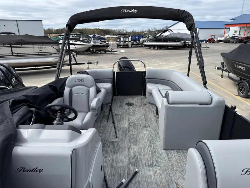 Slide: The Image of Interior of 2026 Bentley Pontoons 223 Bolt on a parking lot. - 10