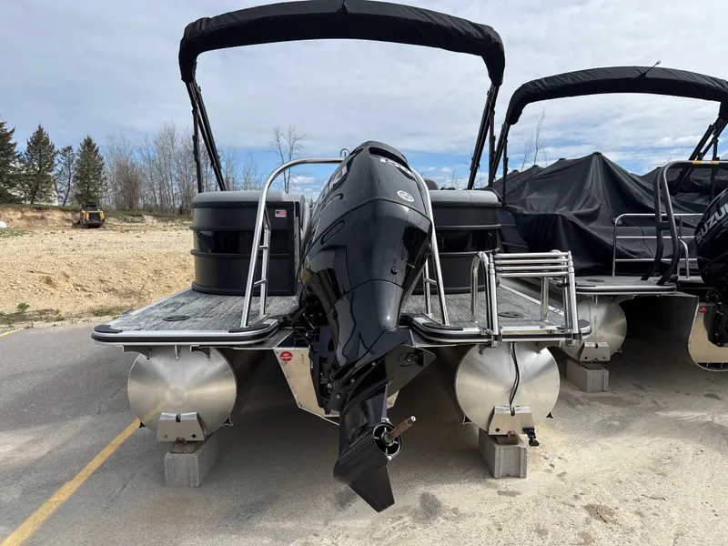 Slide: The Image of 2026 Bentley Pontoons 223 Bolt on a parking lot. - 5