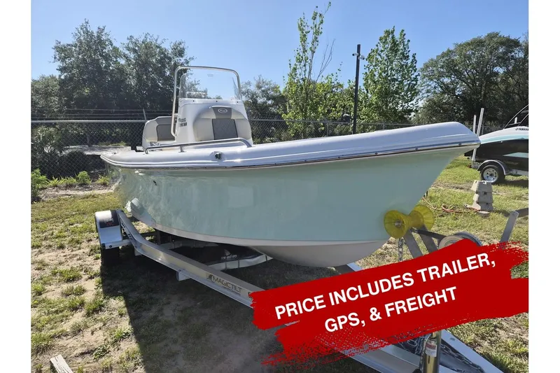 The Image of 2026 Key West 1720 Center Console boat on trailer, includes GPS and freight. - 0