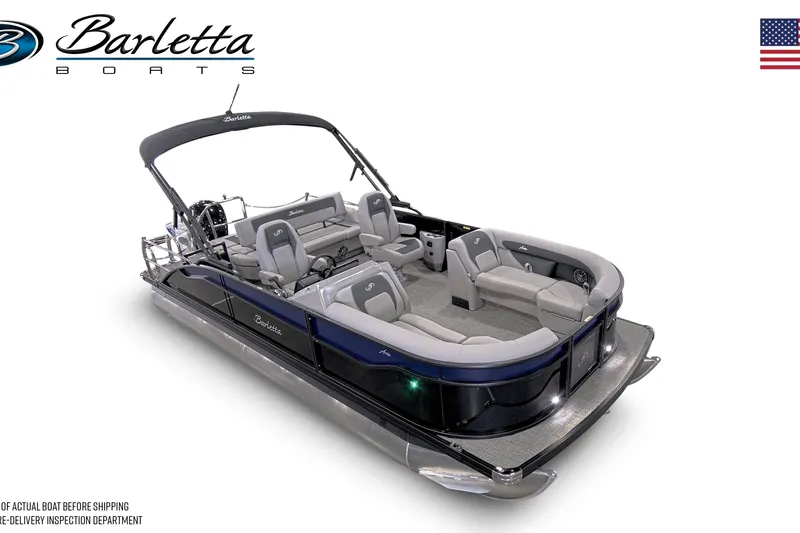 The Image of 2026 Barletta ARIA 22UC pontoon boat with luxurious seating and sleek design. - 0