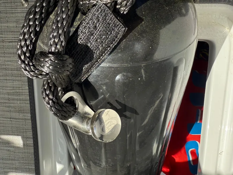 Slide: The Image of Close-up of a Cobalt R4 boat anchor, model year 2025. - 12