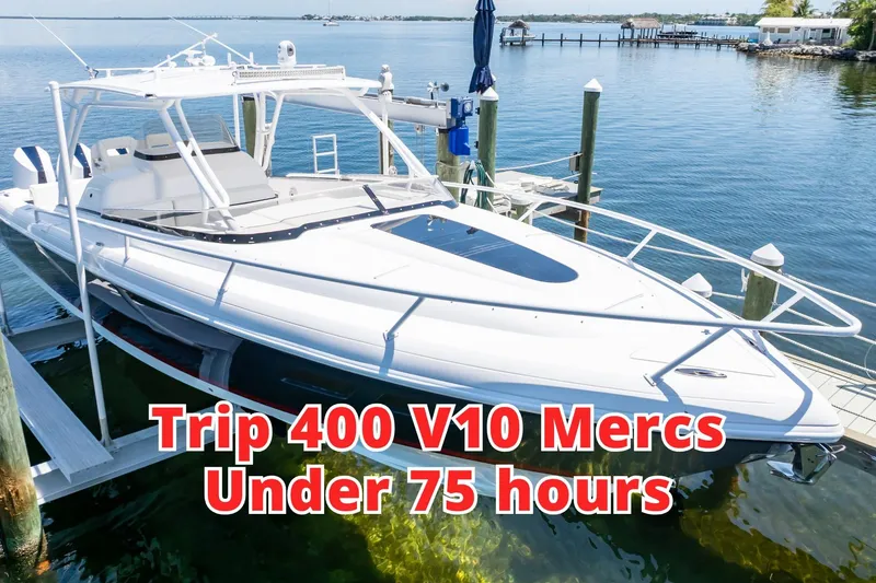The Image of 2014 Intrepid 375 Walkaround boat with Trip 400 V10 Mercs engines, under 75 hours. - 0