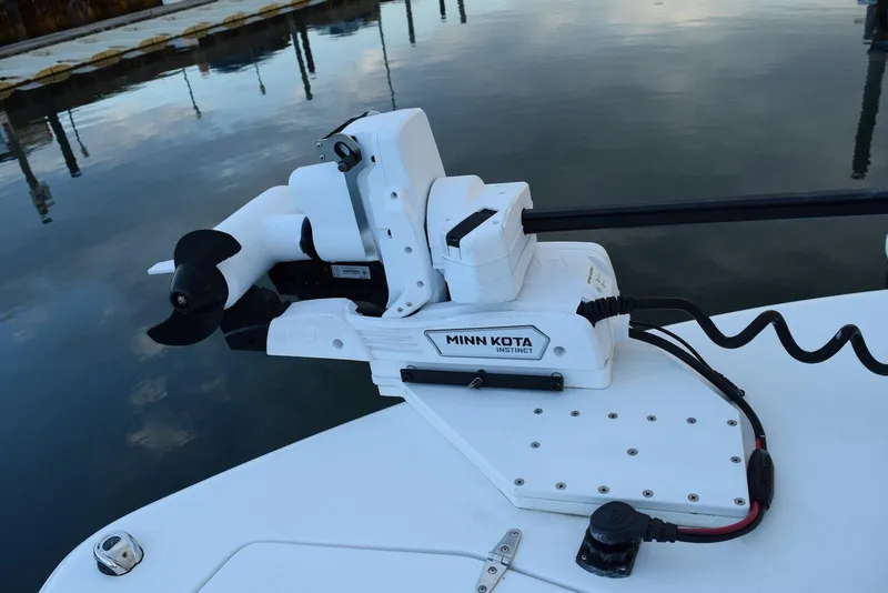 Slide: The Image of Minn Kota Instinct motor on 2025 Sea Hunt Gamefish 28 Coffin Box boat. - 14