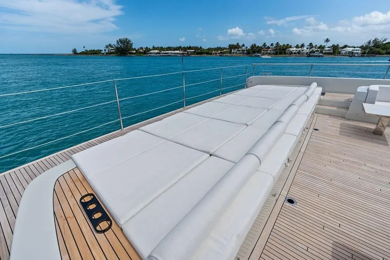 Slide: The Image of Luxurious deck of 2024 Sunreef 80 Power yacht with ocean view. - 35