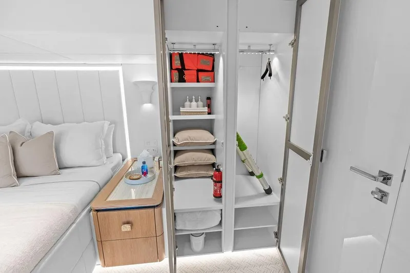 Slide: The Image of Luxurious cabin interior of 2024 Sunreef 80 Power yacht with modern amenities. - 66