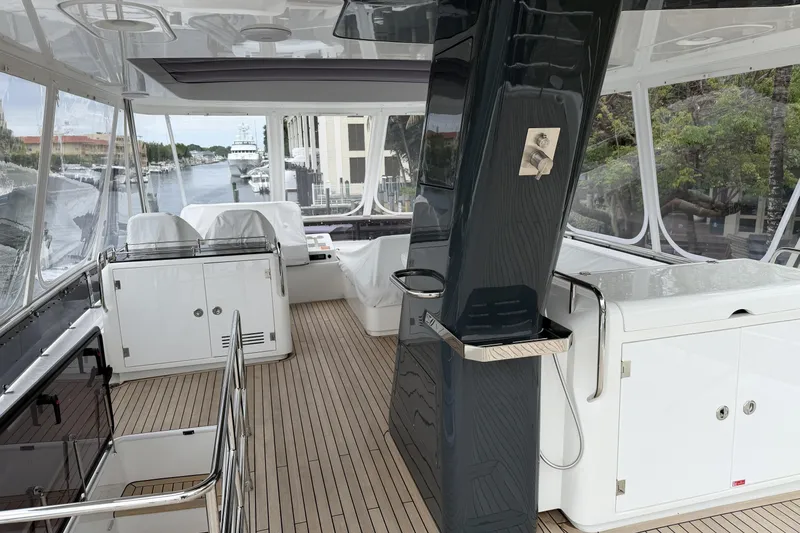 Slide: The Image of Luxurious 2024 Sirena 58 Flybridge MY yacht interior with sleek design and modern amenities. - 33