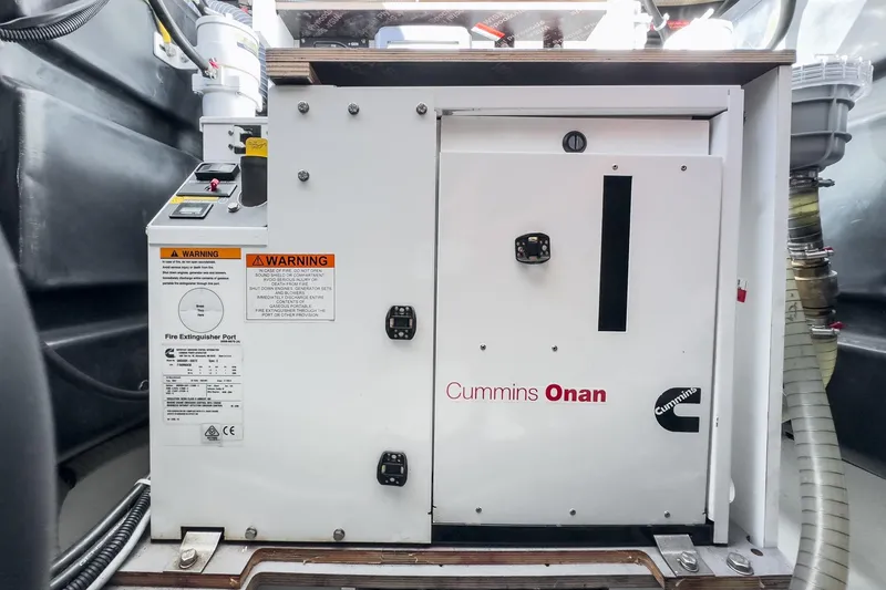 Slide: The Image of Cummins Onan generator in 2018 Beneteau Gran Turismo 40 yacht engine room. - 22