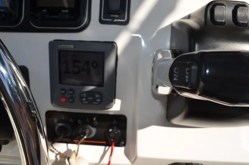 Slide: The Image of Control console of a 2008 Century 2600 Center Console boat. - 37
