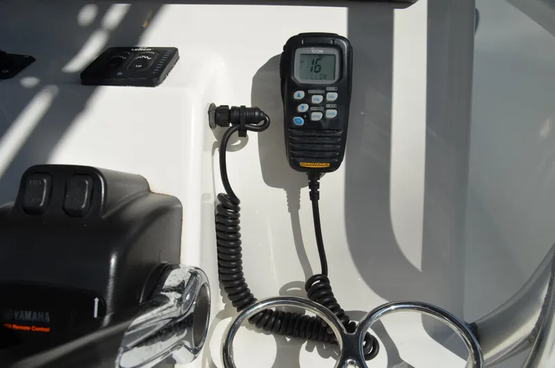 Slide: The Image of Control console of a 2008 Century 2600 Center Console boat. - 38