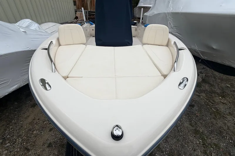 Slide: The Image of 2016 Grady-White 191 Coastal Explorer boat with cushioned bow seating. - 2