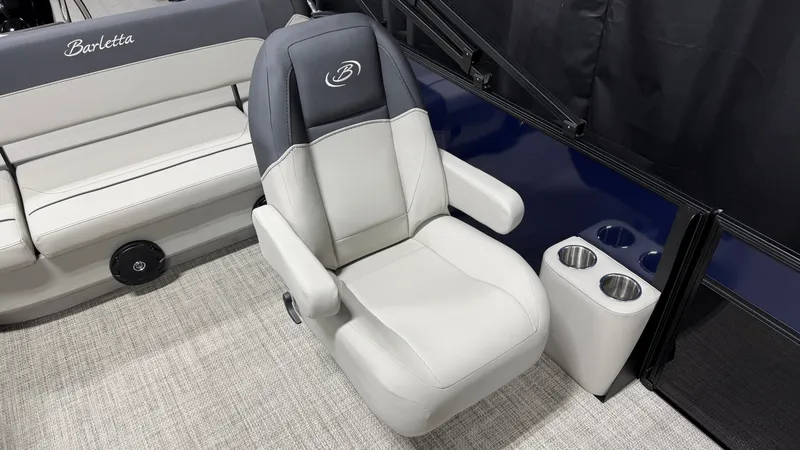Slide: The Image of Luxurious seating in the Barletta SANZA22UC boat, 2026 model. - 30