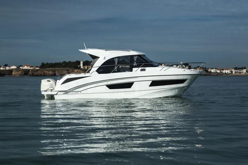The Image of Manufacturer Provided Image: 2019 Beneteau Antares 9 OB boat on calm water, side view. - 3