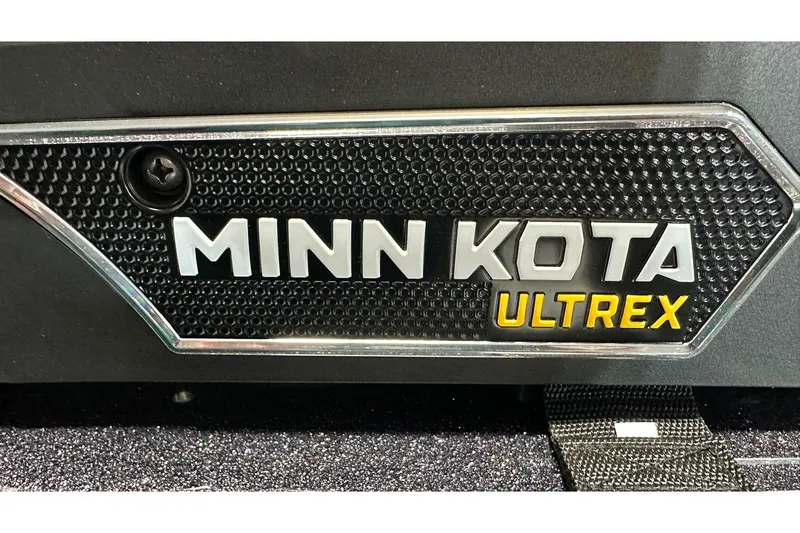 Slide: The Image of Minn Kota Ultrex logo on 2026 Bass Cat Lynx STS boat. - 17