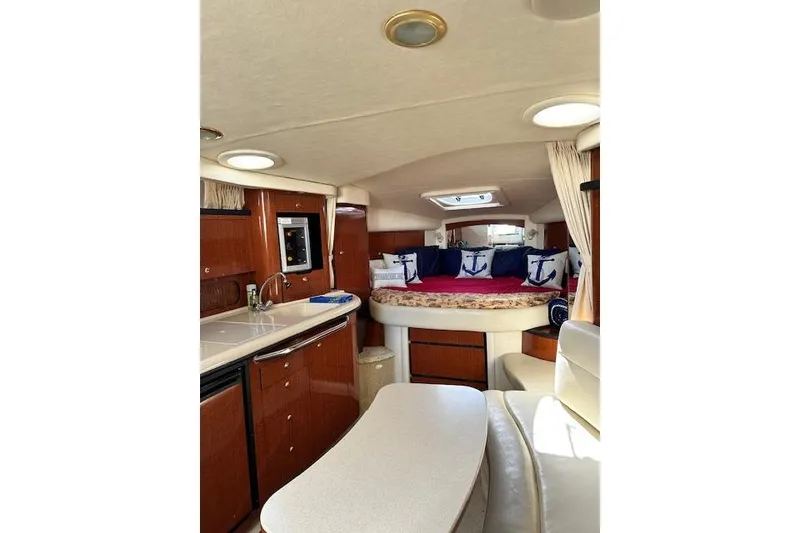 Slide: The Image of Garmin navigation display on 2003 Sea Ray 340 Sundancer boat dashboard. - 23