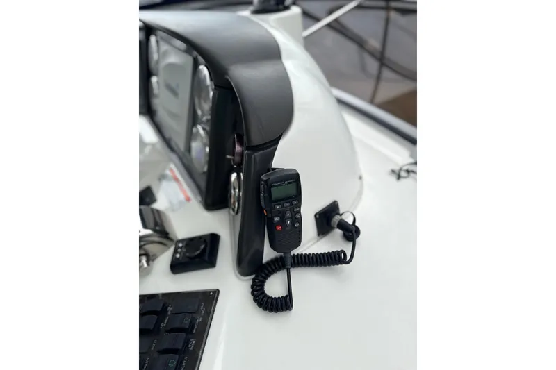 Slide: The Image of Control panel of a 2007 Sea Ray 44 Sedan Bridge yacht with communication device. - 17