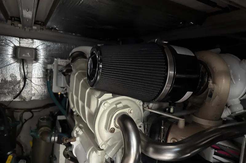 Slide: The Image of Engine compartment of a 2007 Sea Ray 44 Sedan Bridge yacht. - 66
