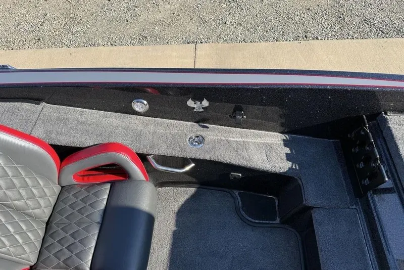 Slide: The Image of Interior of 2026 Phoenix 818 Pro boat with quilted seat and carpeted flooring. - 20