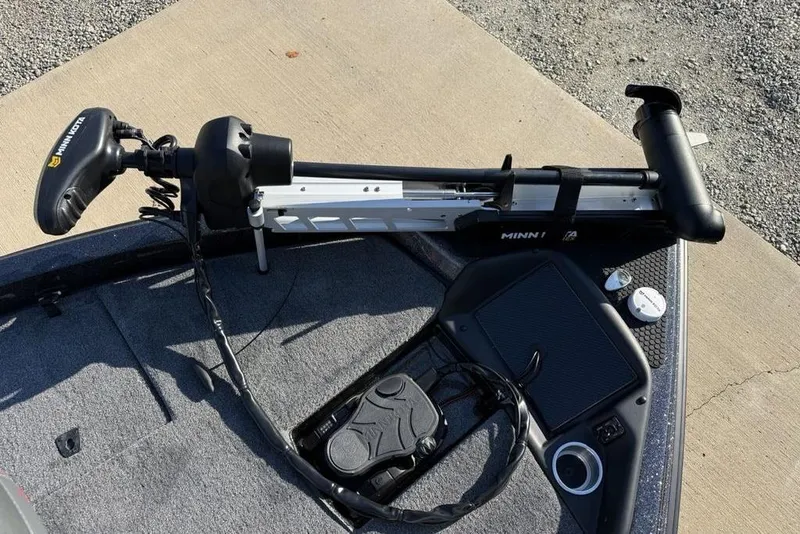 Slide: The Image of Trolling motor on a 2026 Phoenix 818 Pro boat, featuring Minn Kota branding. - 8