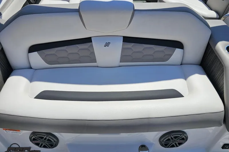Slide: The Image of 2018 Four Winns HD220 boat seat with stylish upholstery and integrated speakers. - 43