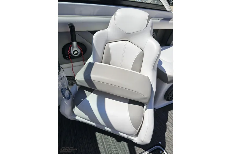 Slide: The Image of 2018 Four Winns HD220 boat seat with sleek, modern design and comfortable padding. - 94