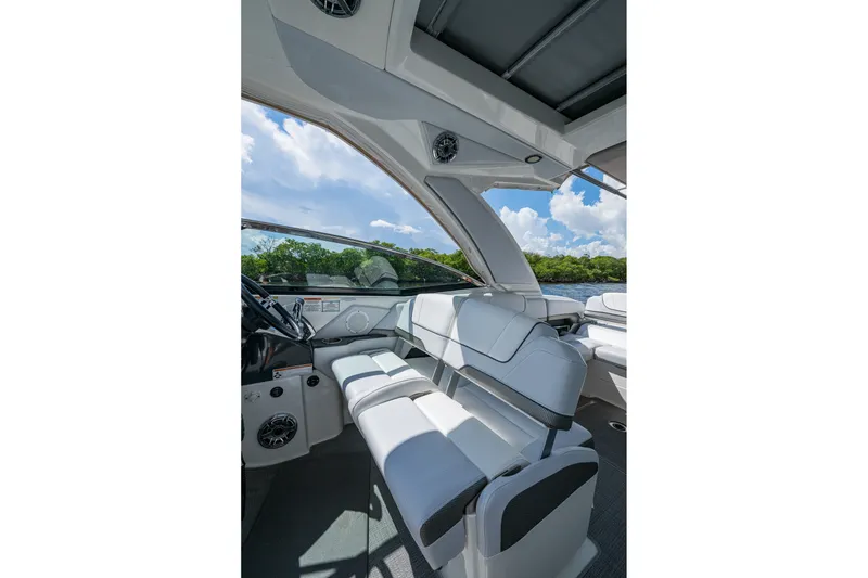 Slide: The Image of Interior of 2022 Formula 310 Bowrider OB, featuring sleek seating and modern design. - 59